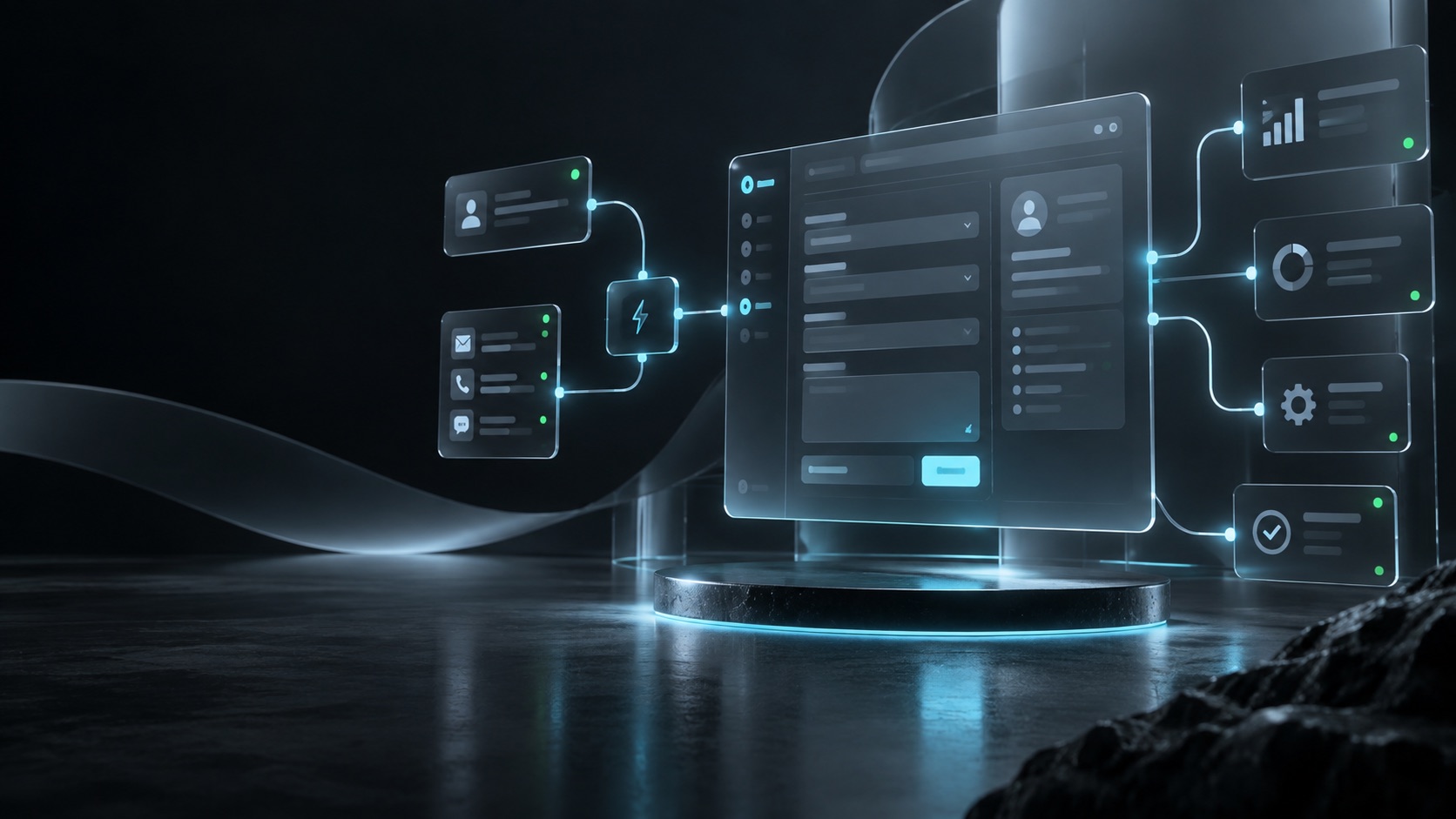 Abstract CRM automation interface